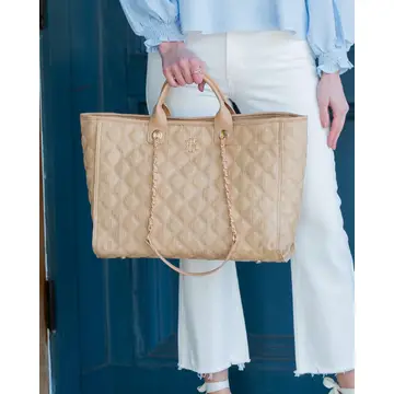 Melissa Tote Bag - Natural Tan
