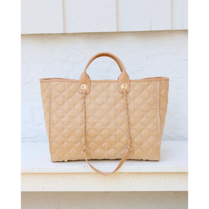 Melissa Tote Bag - Natural Tan