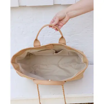 Melissa Tote Bag - Natural Tan