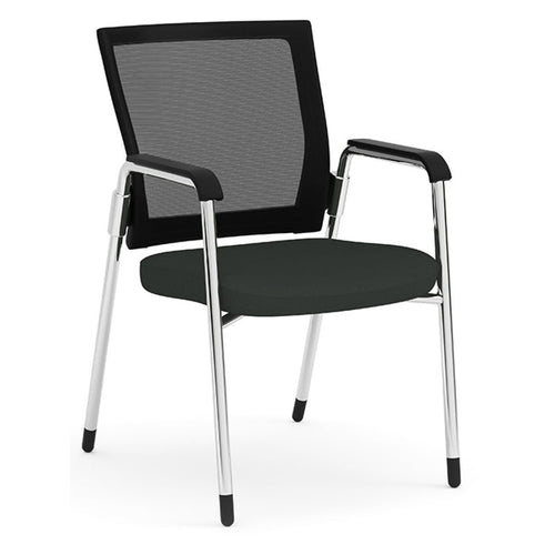MESH BK POST LEG GUEST CHAIR-BLKSTM60999/BLKBKLN04