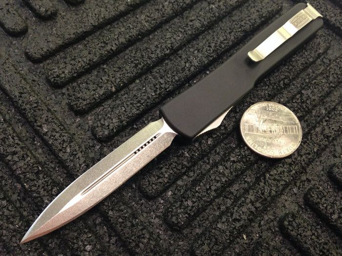 Microtech UTX-70 D/A OTF D/E Automatic Knife (2.45" Stonewash Plain) 147-10 - GearBarrel.com