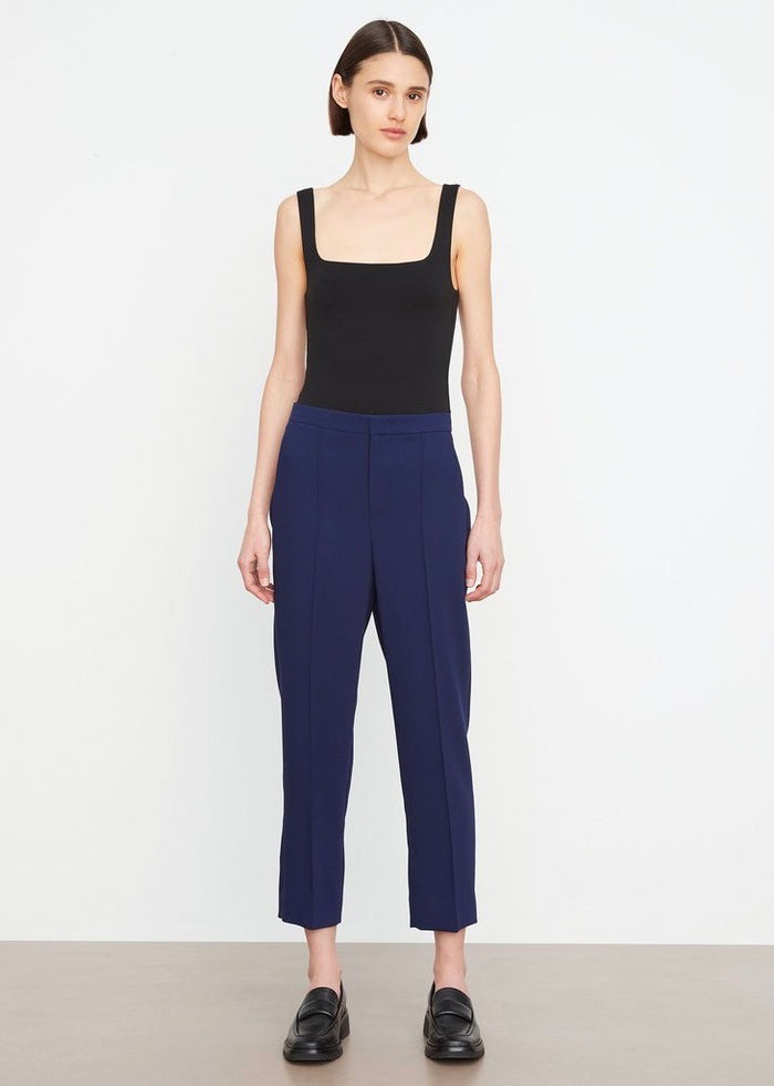 Mid Rise Pintuck Straight Leg Pant (Twilight)