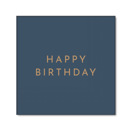 Bonjour Fête Party Midnight Blue Signature Birthday Napkins