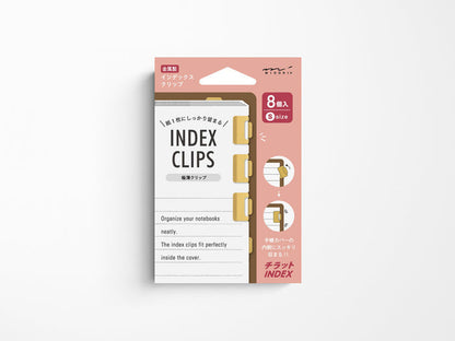 Midori Index Clips Chiratto Brass S