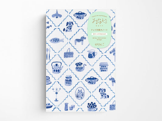 Midori Yuru Log Notebook B6 - Blue Nordic
