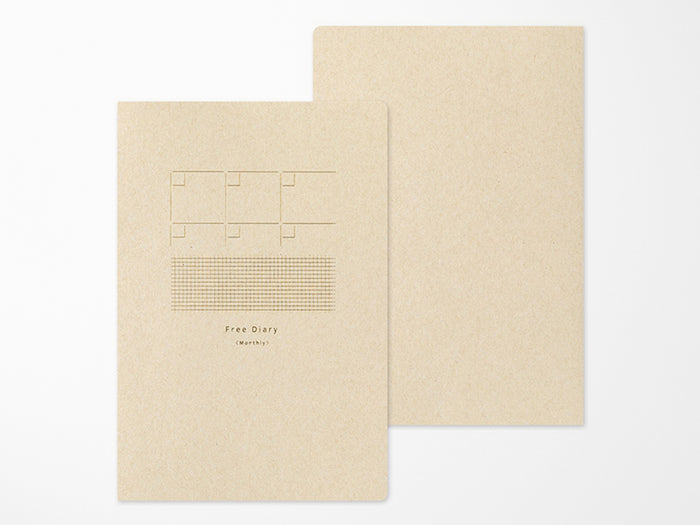 Midori Yuru Log Notebook B6 - Free Diary Monthly 2