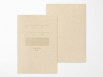 Midori Yuru Log Notebook B6 - Free Diary Monthly 2