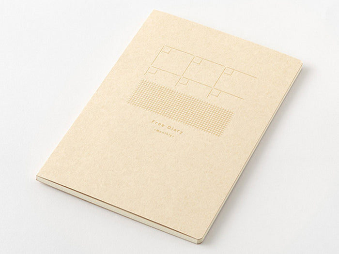 Midori Yuru Log Notebook B6 - Free Diary Monthly 2