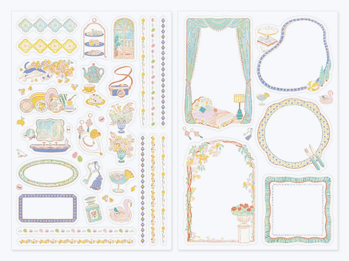 Midori Yuru Log Sticker 2 Sheets - Travel & Hotel