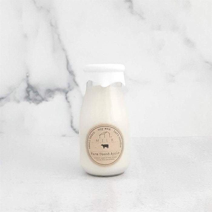 Milk Bottle Candle Farmstead Apple