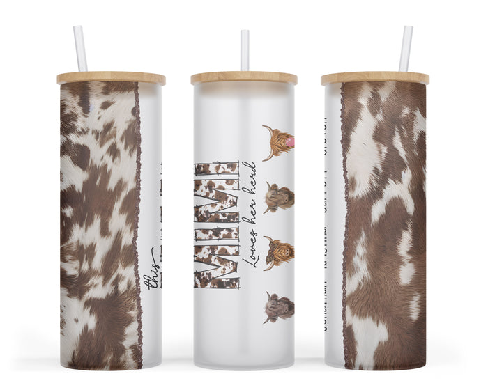 Mimi Loves Her Herd | Personalized 25 oz Glass Tumbler