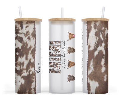 Mimi Loves Her Herd | Personalized 25 oz Glass Tumbler