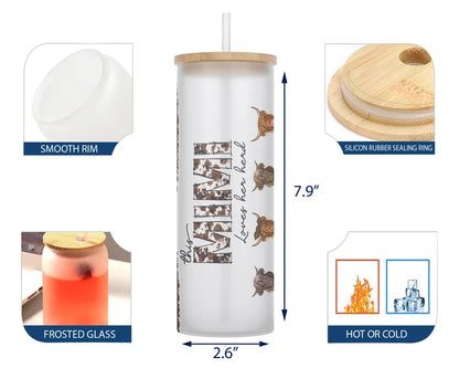 Mimi Loves Her Herd | Personalized 25 oz Glass Tumbler