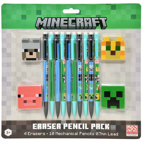 Minecraft Mechanical Pencil 10pck w/4 Erasers