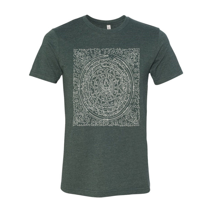 Minimalist Mandala T-Shirt | Yoga Meditation Art | Sacred Geometry Buddha Dharma | Wisdom Yantra Graphic Art T-Shirt Tee