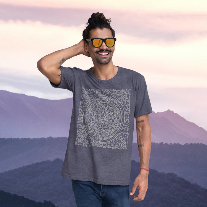 Minimalist Mandala T-Shirt | Yoga Meditation Art | Sacred Geometry Buddha Dharma | Wisdom Yantra Graphic Art T-Shirt Tee