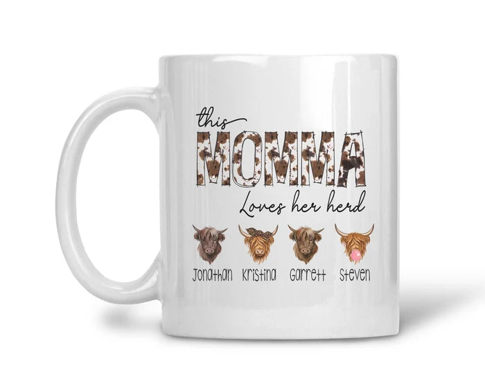 Momma Loves Her Herd | Personalized Mug