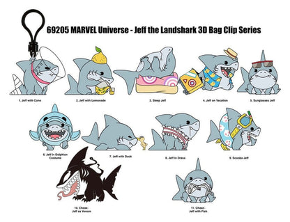 Monogram Marvel Jeff the Land Shark Series 17 3D 1 piece Foam Bag Clip, Blind Bag Figural