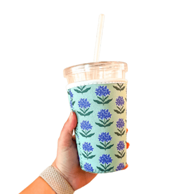 Oak Shore Collective LLC Medium Nantucket Spring Hydrangeas | Iced Coffee Sleeve