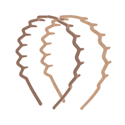KITSCH Recycled Plastic Zig Zag Headband 2pc - Neutral