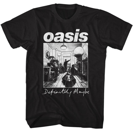 Oasis Monotone - Definitely Maybe Black Adult T-shirt
