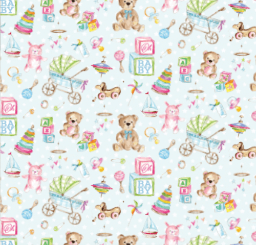 Rosanne Beck Oh Baby Blocks Baby Wrapping Paper