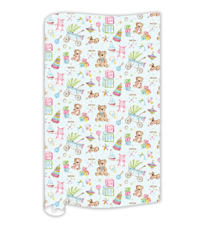 Rosanne Beck Oh Baby Blocks Baby Wrapping Paper