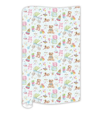 Rosanne Beck Oh Baby Blocks Baby Wrapping Paper