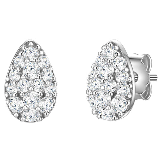 Ohrringe silber 925 Tropfen Zirkonia