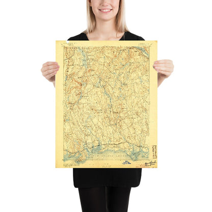 Old Map of Guilford, Connecticut by USGS, 1893 – Madison, Long Island Sound & Hammonasset Beach