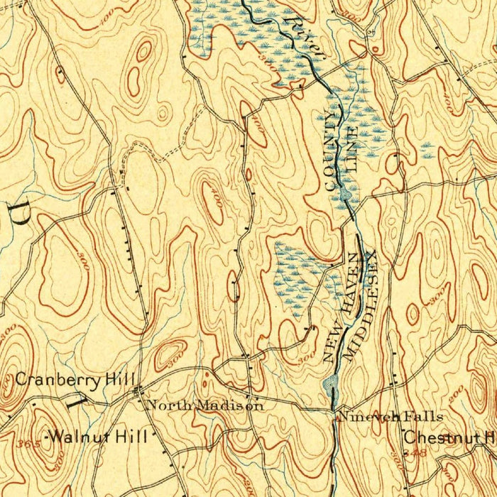 Old Map of Guilford, Connecticut by USGS, 1893 – Madison, Long Island Sound & Hammonasset Beach