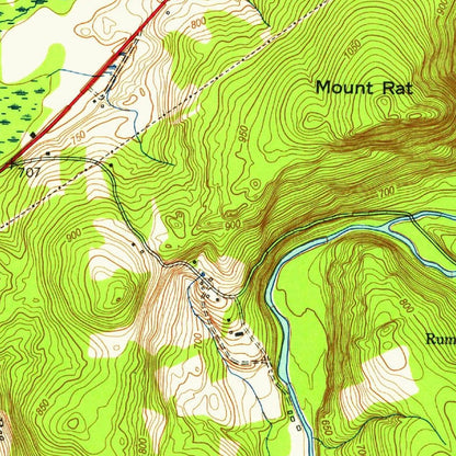 Old Map of Washington, Connecticut by USGS, 1955 – New Preston & Lake Waramaug