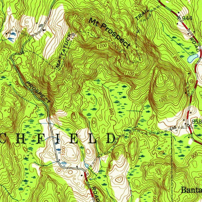 Old Map of Washington, Connecticut by USGS, 1955 – New Preston & Lake Waramaug