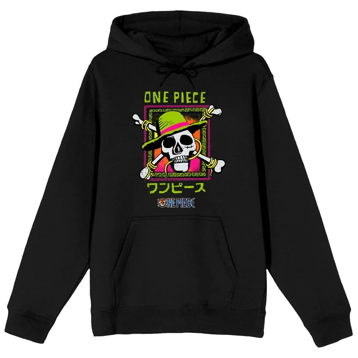 One Piece - Live Action Straw Hat Adult Black Graphic Unisex Hoodie