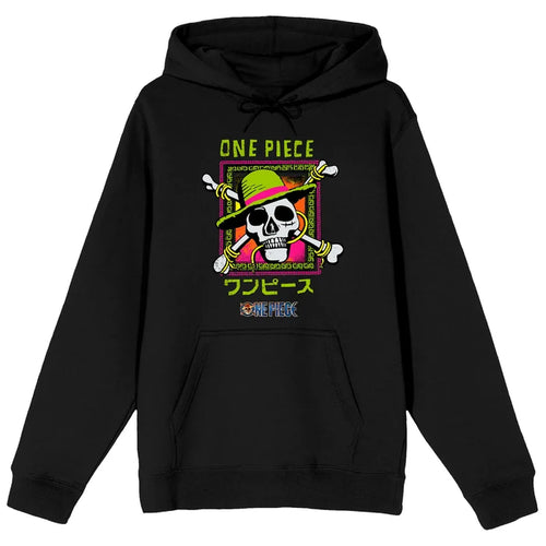 One Piece - Live Action Straw Hat Adult Black Graphic Unisex Hoodie