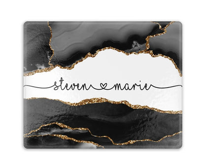 Onyx River | Personalized Glass Cutting Board