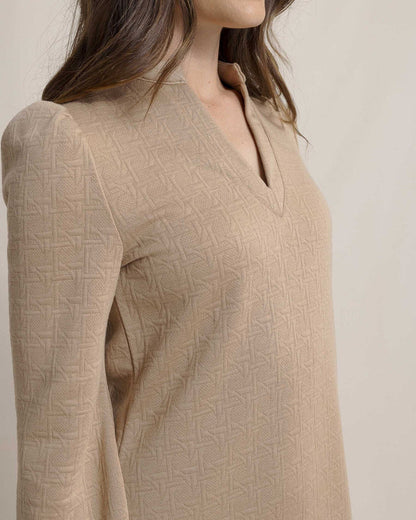 Oren Quilted Dress - Tannin by Southern Tide