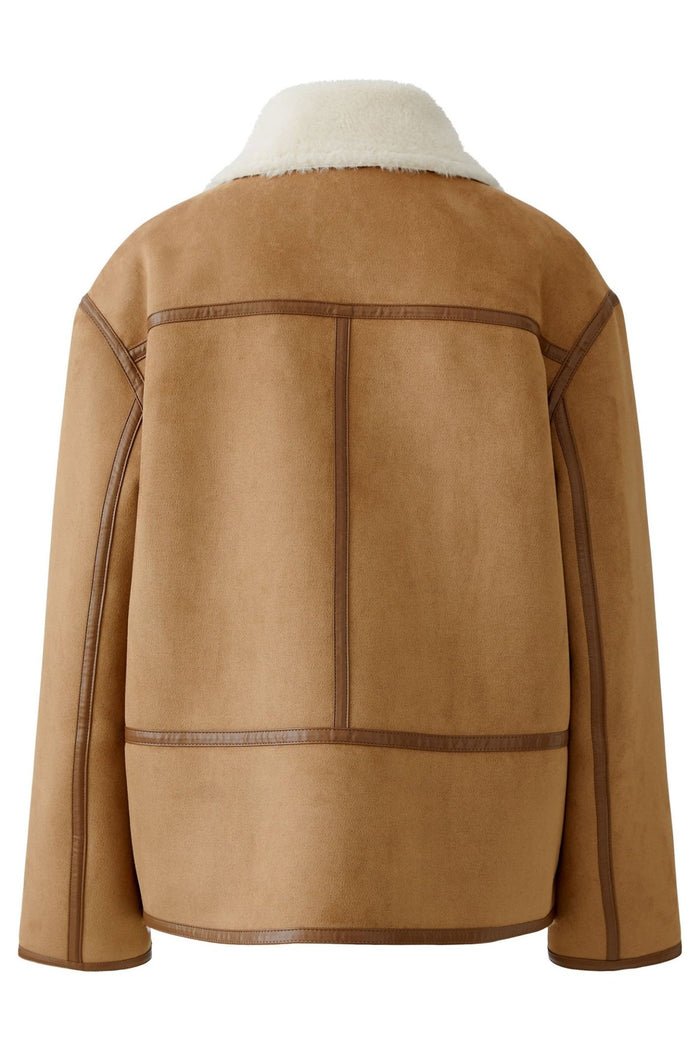 Oui 86733 Dk. Camel White 0781 Outdoor Jacket - Dotique - Oui