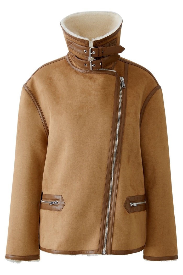 Oui 86733 Dk. Camel White 0781 Outdoor Jacket - Dotique - Oui