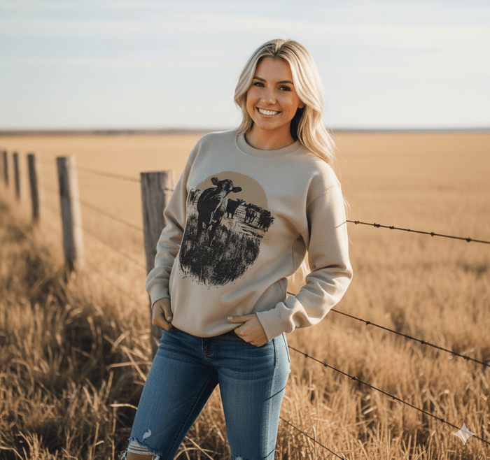 Pasture Sunset Graphic SweatshirtSandS