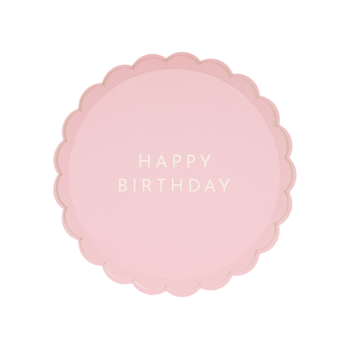 Bonjour Fête Petal Pink Birthday Plate