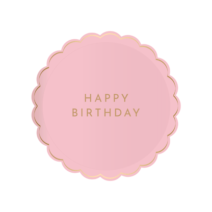 Bonjour Fête Petal Pink Birthday Plate