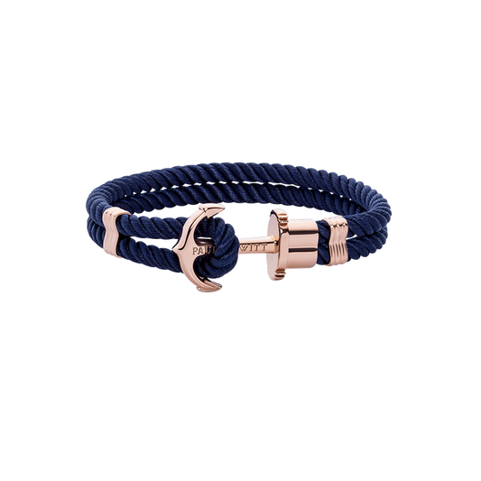 PHREP Armband Roségold Marineblau