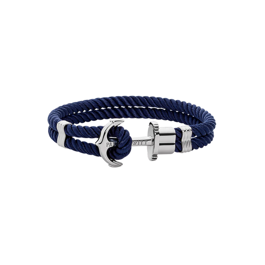 Phrep Armband Silber Marineblau