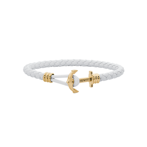 Ankerarmband Phrep Lite Gold Leder Weiß