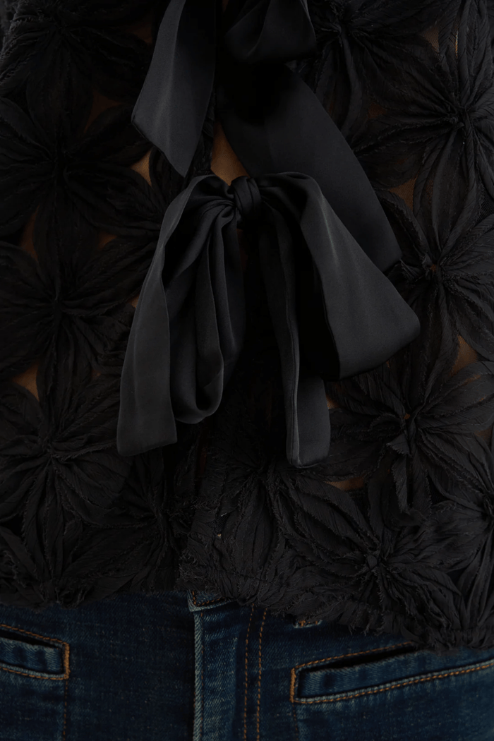 Pieszak J235156 PD - Lexie D Chiffon Tie Jacket Black - Dotique - Pieszak
