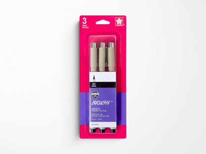 Pigma Sketch Brush Pens 3 Pack Black