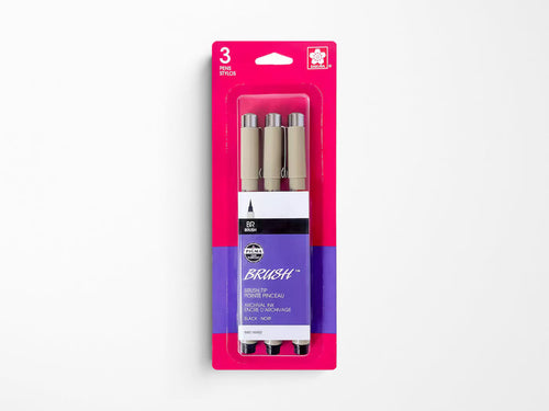 Pigma Sketch Brush Pens 3 Pack Black