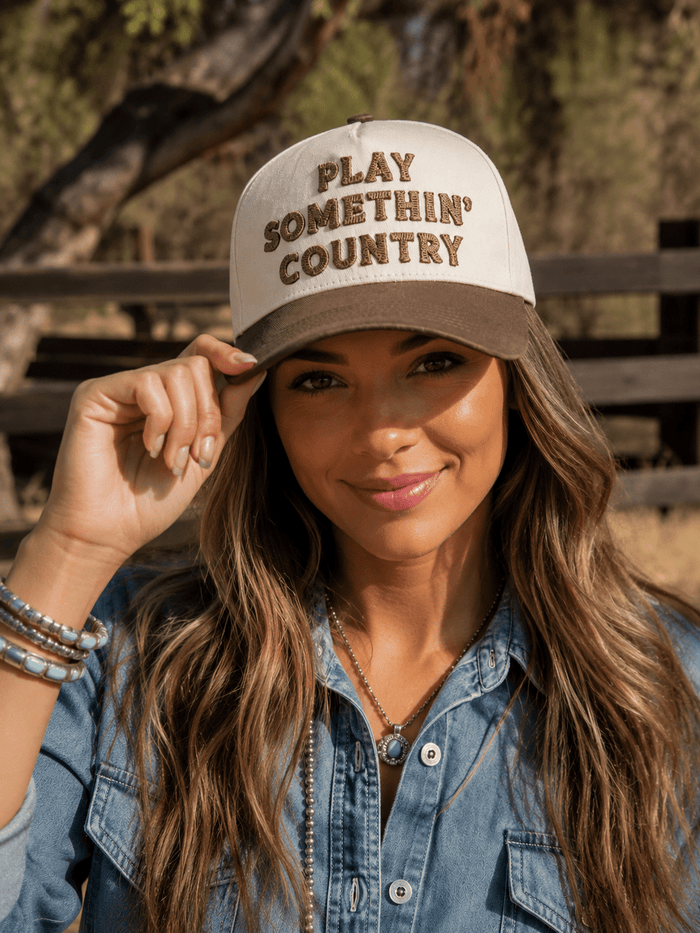 Play Somethin' Country Embroidered Trucker Hat