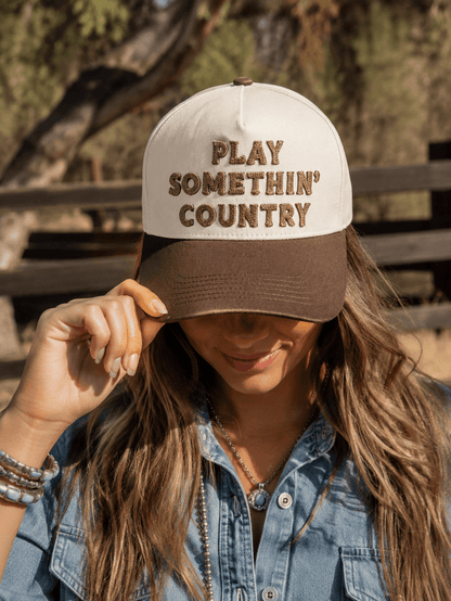 Play Somethin' Country Embroidered Trucker Hat
